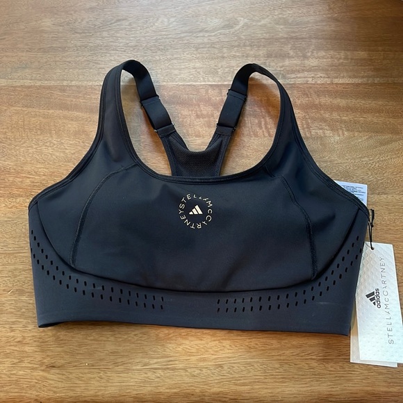 Adidas by Stella McCartney Black TruePurpose Training Bra size 34B - Picture 1 of 9